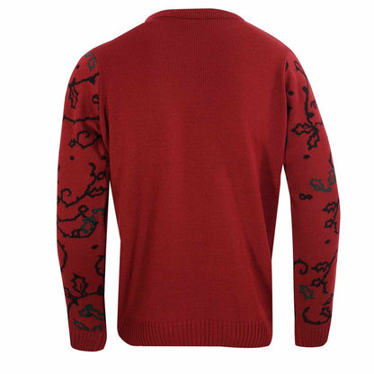 Multicoloured - Back - Nightmare Before Christmas Unisex Adult Jack And Sally Knitted Sweatshirt
