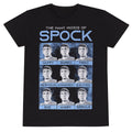 Black - Front - Star Trek Unisex Adult Many Moods Of Spock T-Shirt