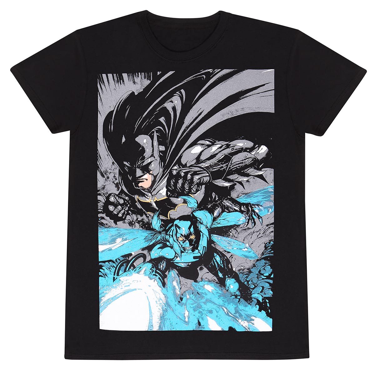 Black - Front - Justice League Unisex Adult Team Up T-Shirt