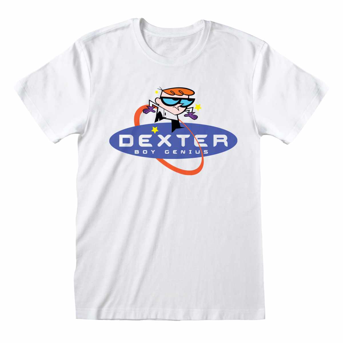 White - Front - Dexters Laboratory Unisex Adult Boy Genius T-Shirt