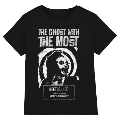 Black - Front - Beetlejuice Unisex Adult Wanted T-Shirt