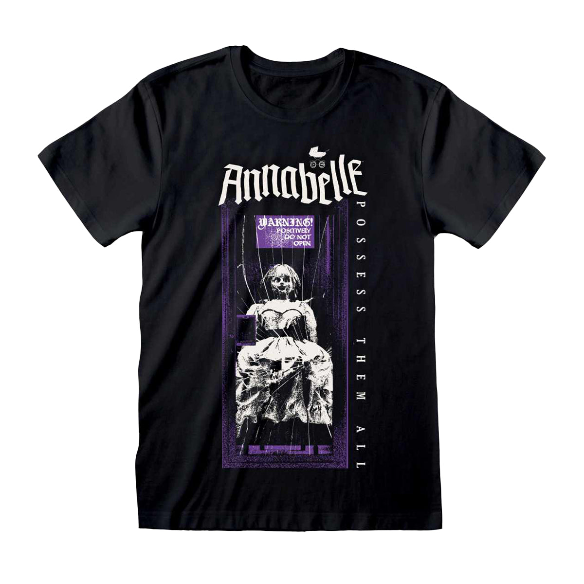 Black - Front - Annabelle Unisex Adult Do Not Open T-Shirt