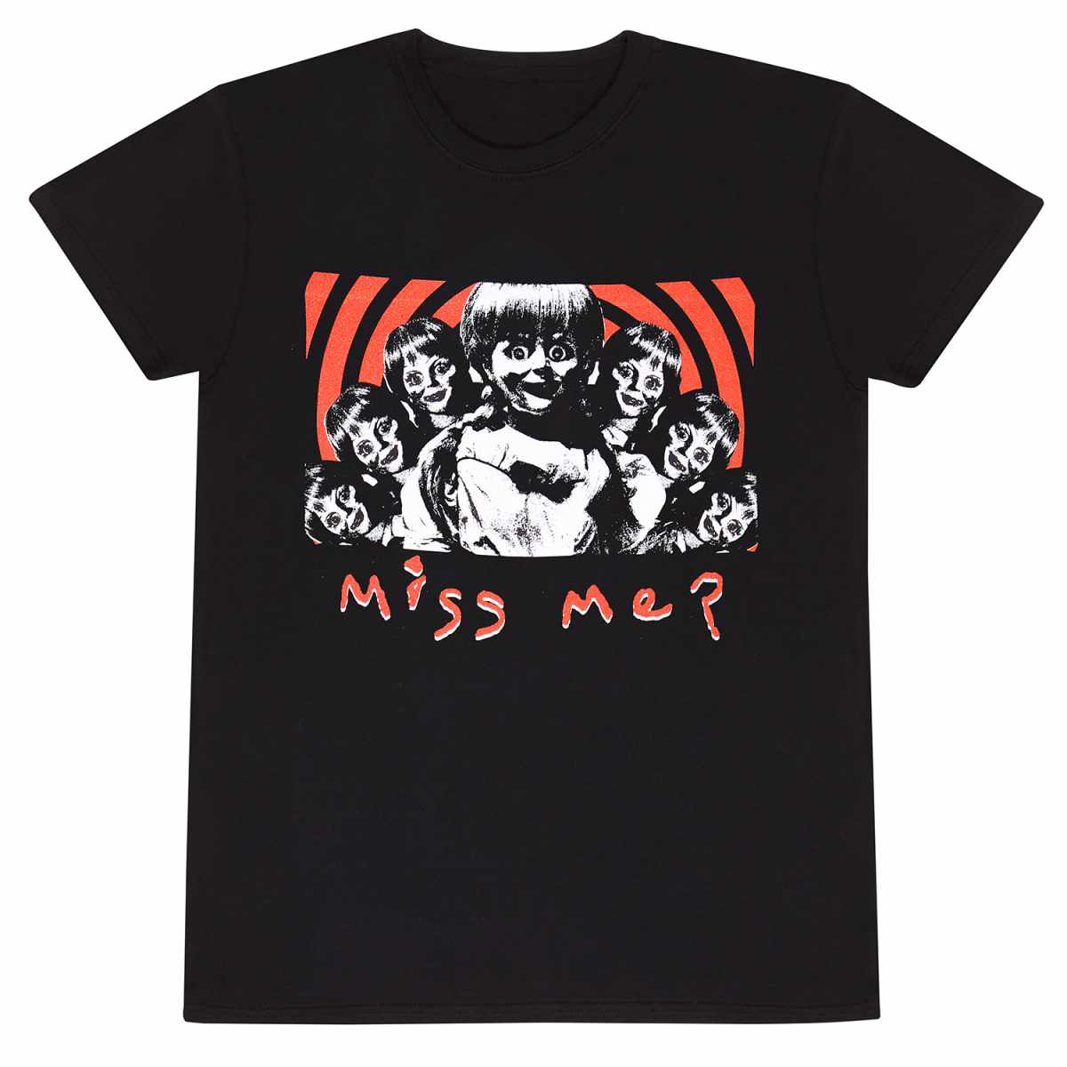 Black - Front - Annabelle Unisex Adult Miss Me T-Shirt