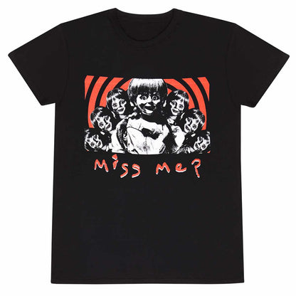 Black - Front - Annabelle Unisex Adult Miss Me T-Shirt