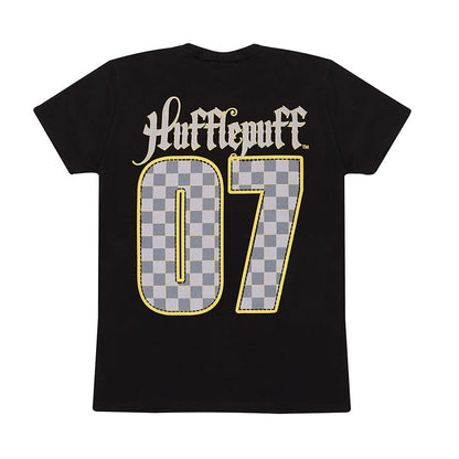 Black - Back - Harry Potter Unisex Adult Quidditch Hufflepuff T-Shirt