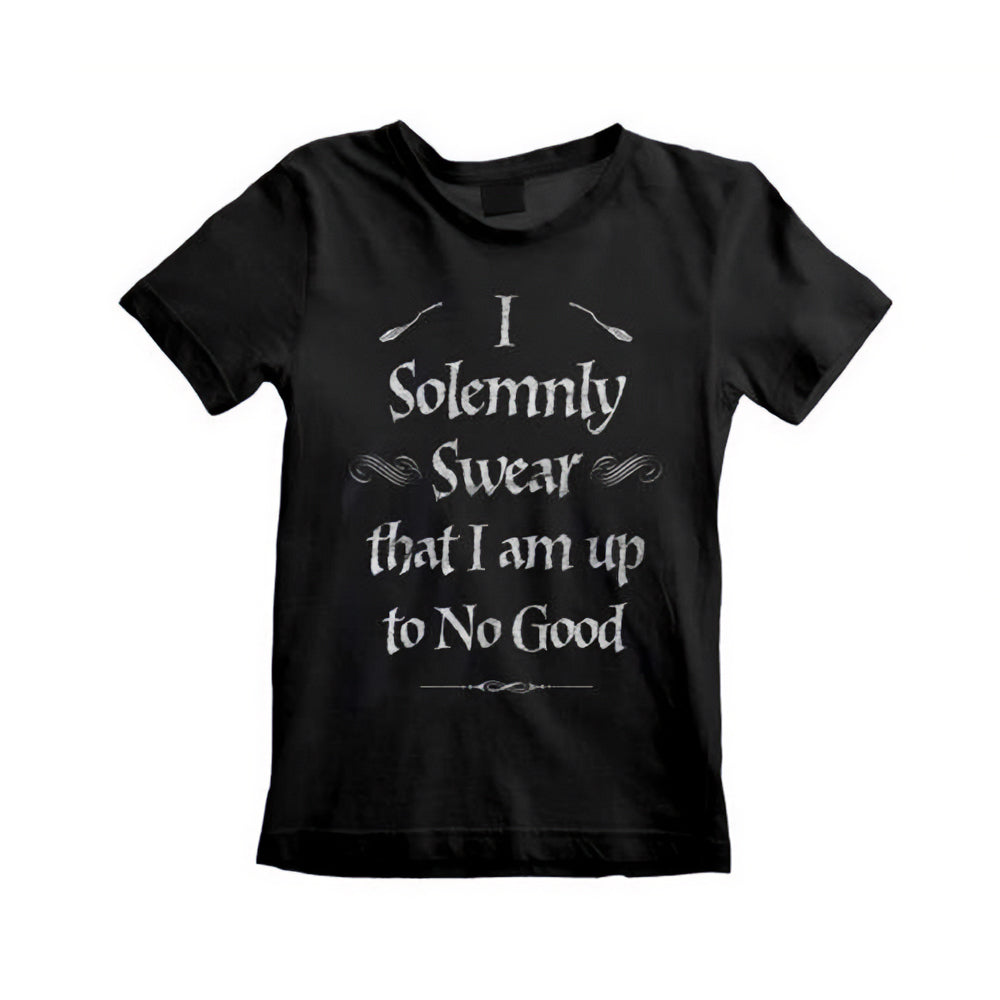 Black - Front - Harry Potter Unisex Adult Solemnly Swear T-Shirt