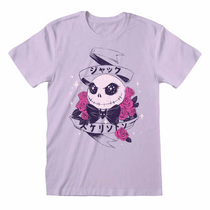 Pink - Front - Nightmare Before Christmas Unisex Adult Jack Skellington Kawaii T-Shirt