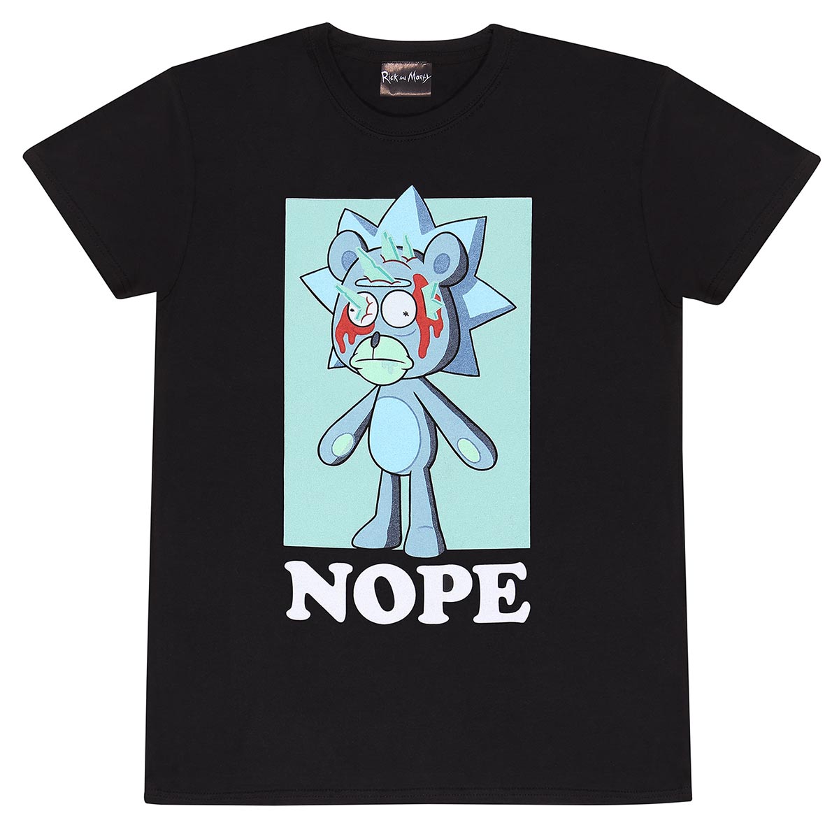 Black - Front - Rick And Morty Unisex Adult Nope T-Shirt