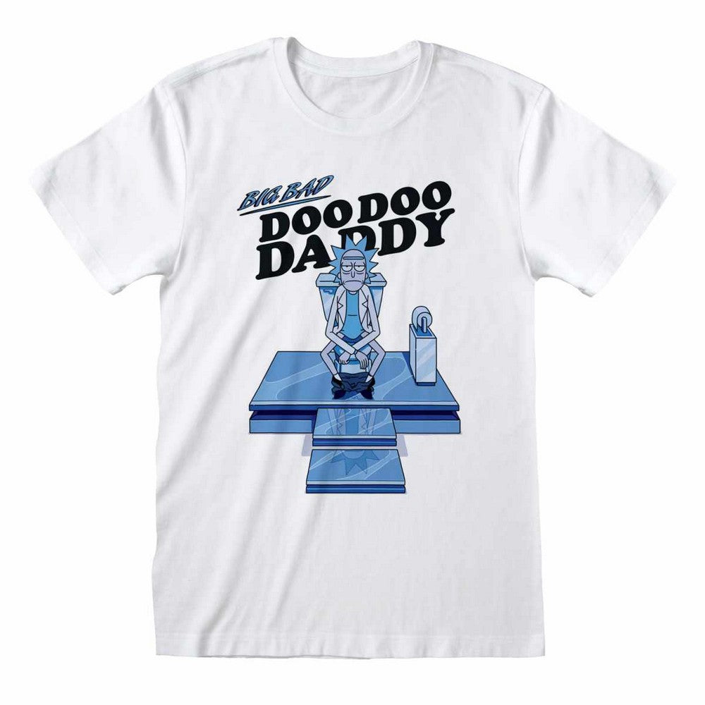 White - Front - Rick And Morty Unisex Adult DooDoo Daddy T-Shirt