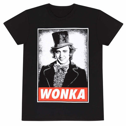 Black - Front - Willy Wonka & The Chocolate Factory Unisex Adult Wonka T-Shirt