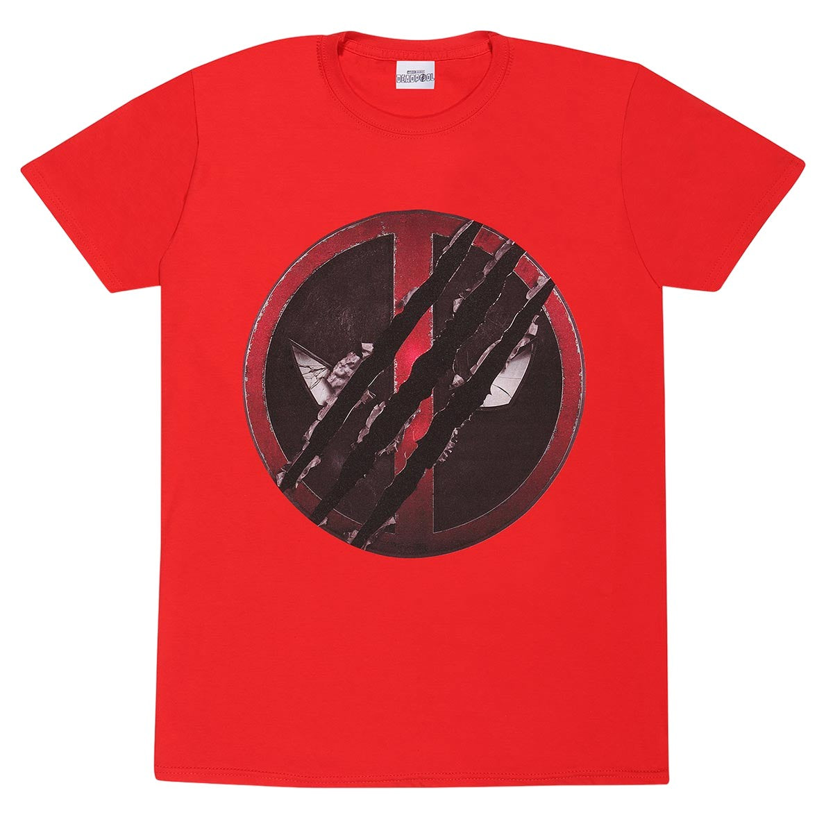 Red - Front - Deadpool & Wolverine Unisex Adult Slash Logo T-Shirt