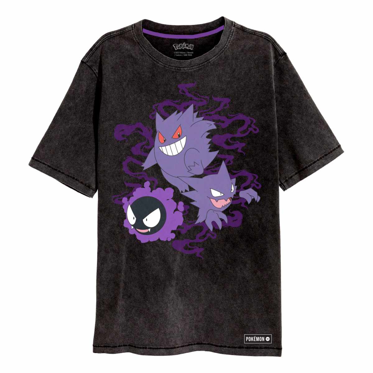 Black - Front - Pokemon Unisex Adult Ghosts T-Shirt