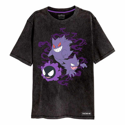 Black - Front - Pokemon Unisex Adult Ghosts T-Shirt