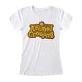 White - Front - Animal Crossing Childrens-Kids Logo T-Shirt