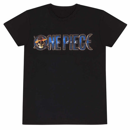 Black - Front - One Piece Unisex Adult Logo T-Shirt
