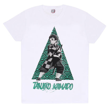 White - Front - Demon Slayer Unisex Adult Tanjiro Kamado T-Shirt