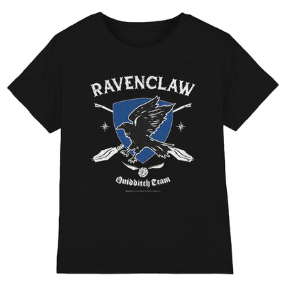Black - Front - Harry Potter Unisex Adult Quidditch Ravenclaw T-Shirt