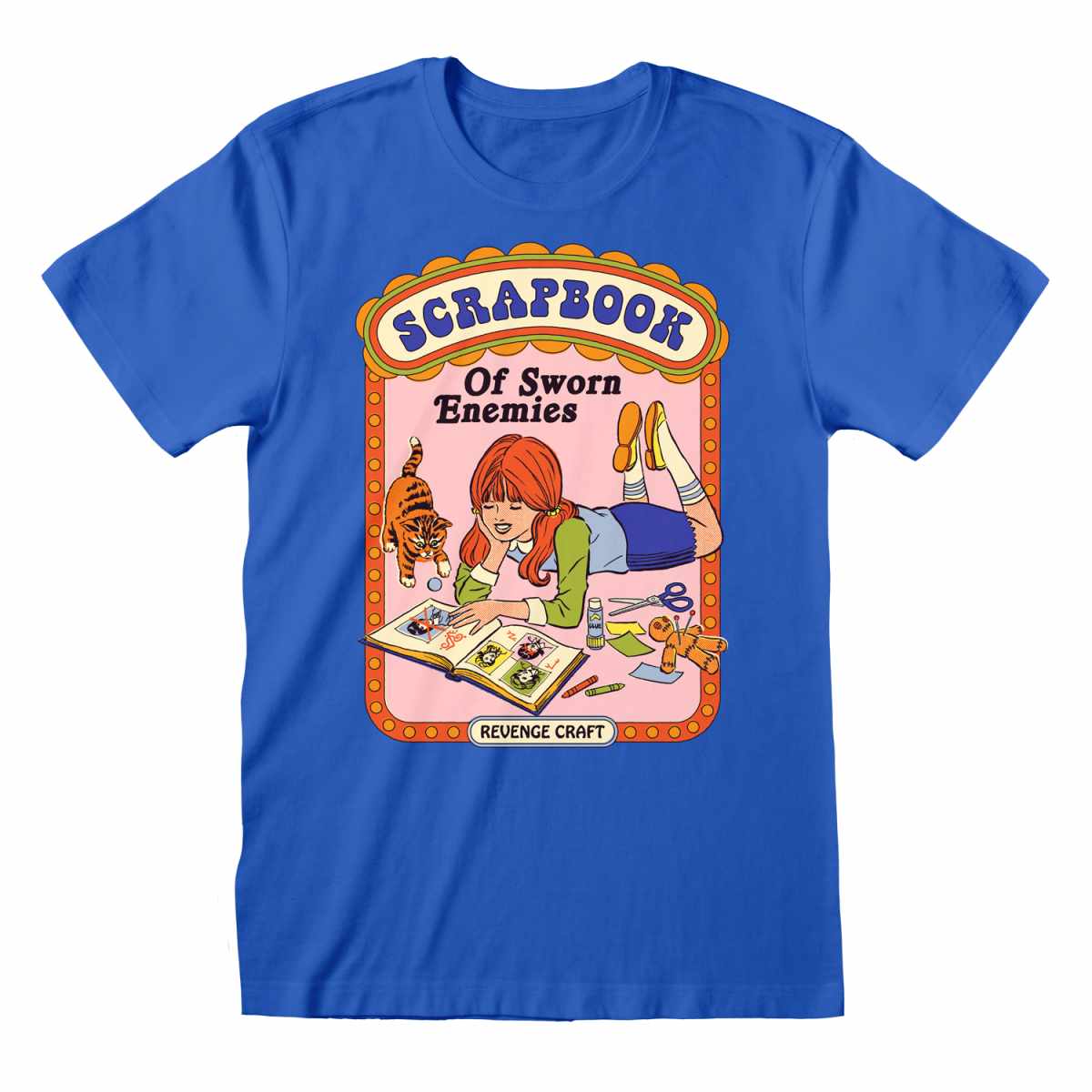 Blue - Front - Steven Rhodes Unisex Adult Scrapbook T-Shirt