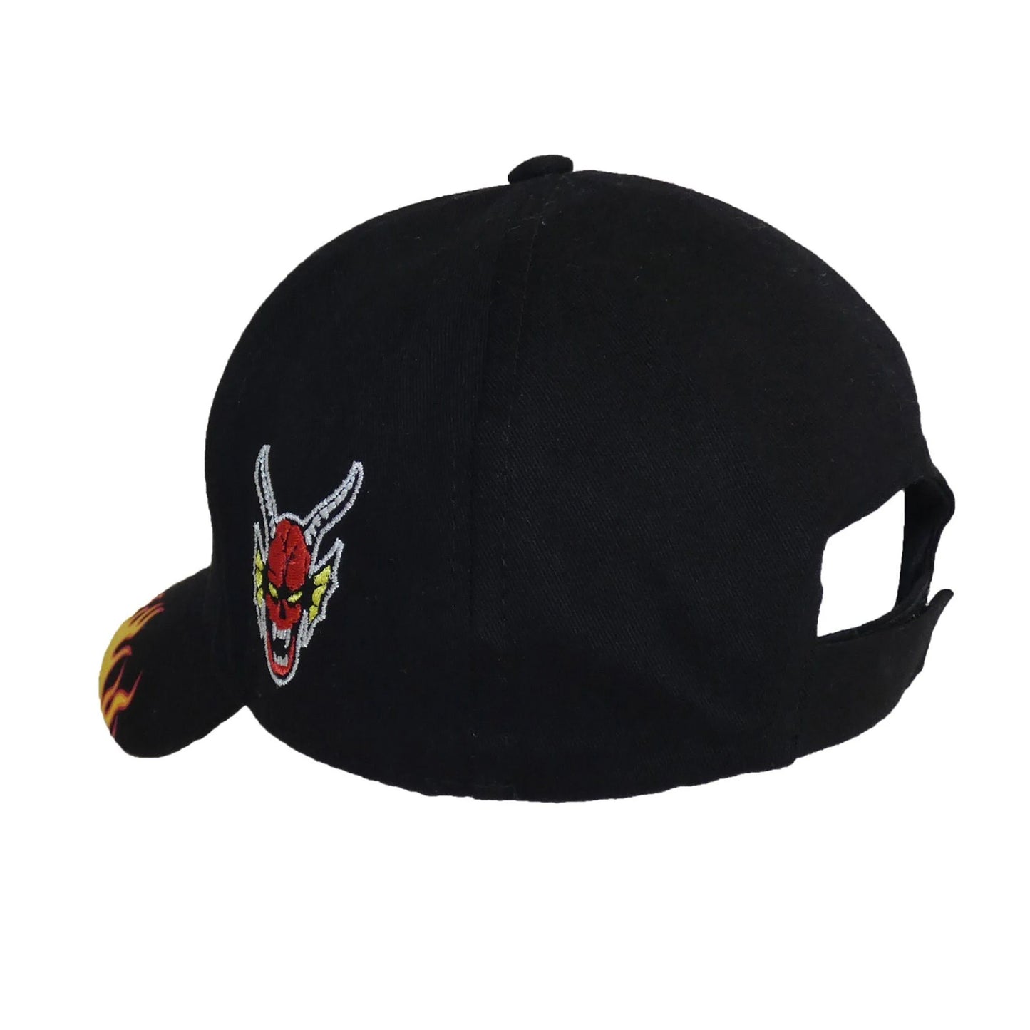 Black - Side - Stranger Things Unisex Adult Hellfire Club Baseball Cap