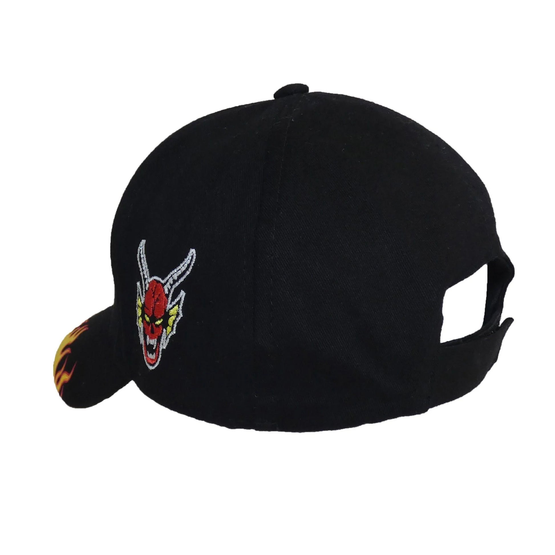 Black - Side - Stranger Things Unisex Adult Hellfire Club Baseball Cap