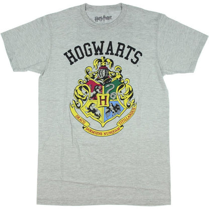 Heather Grey - Front - Harry Potter Unisex Adult Hogwarts Crest T-Shirt