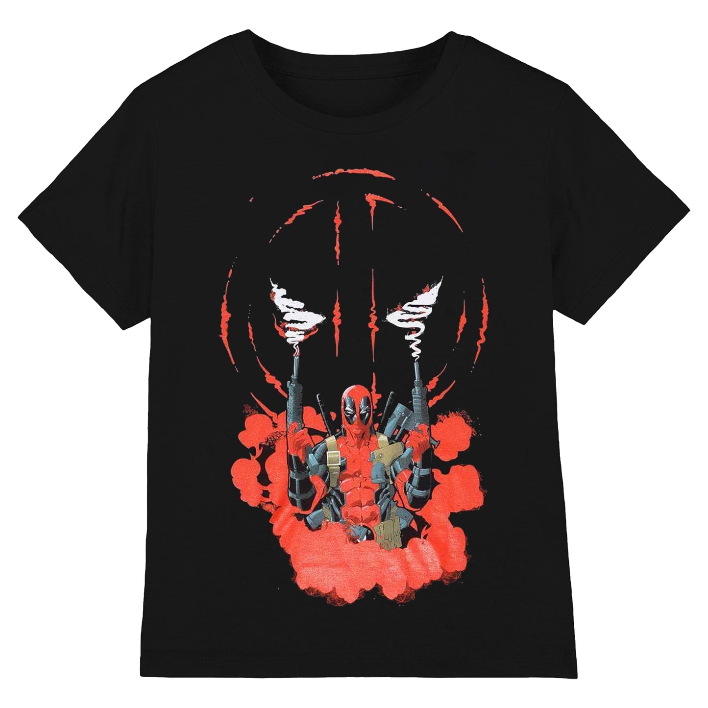 Black - Front - Deadpool Unisex Adult Smoking T-Shirt