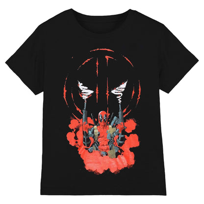 Black - Front - Deadpool Unisex Adult Smoking T-Shirt