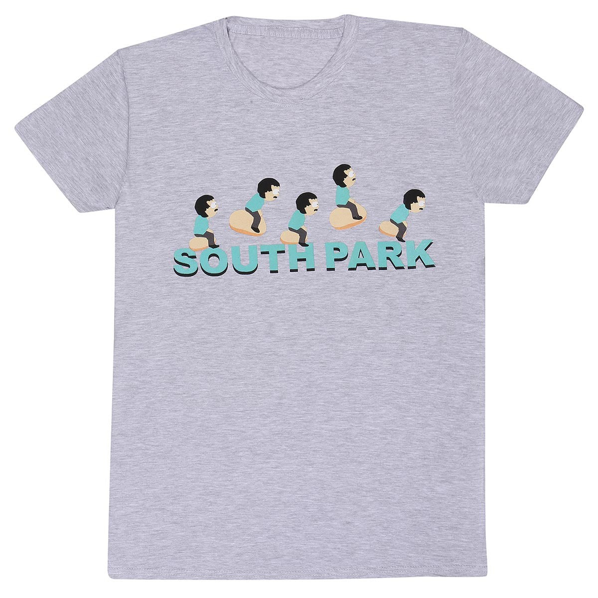 Grey - Front - South Park Unisex Adult Bouncing T-Shirt