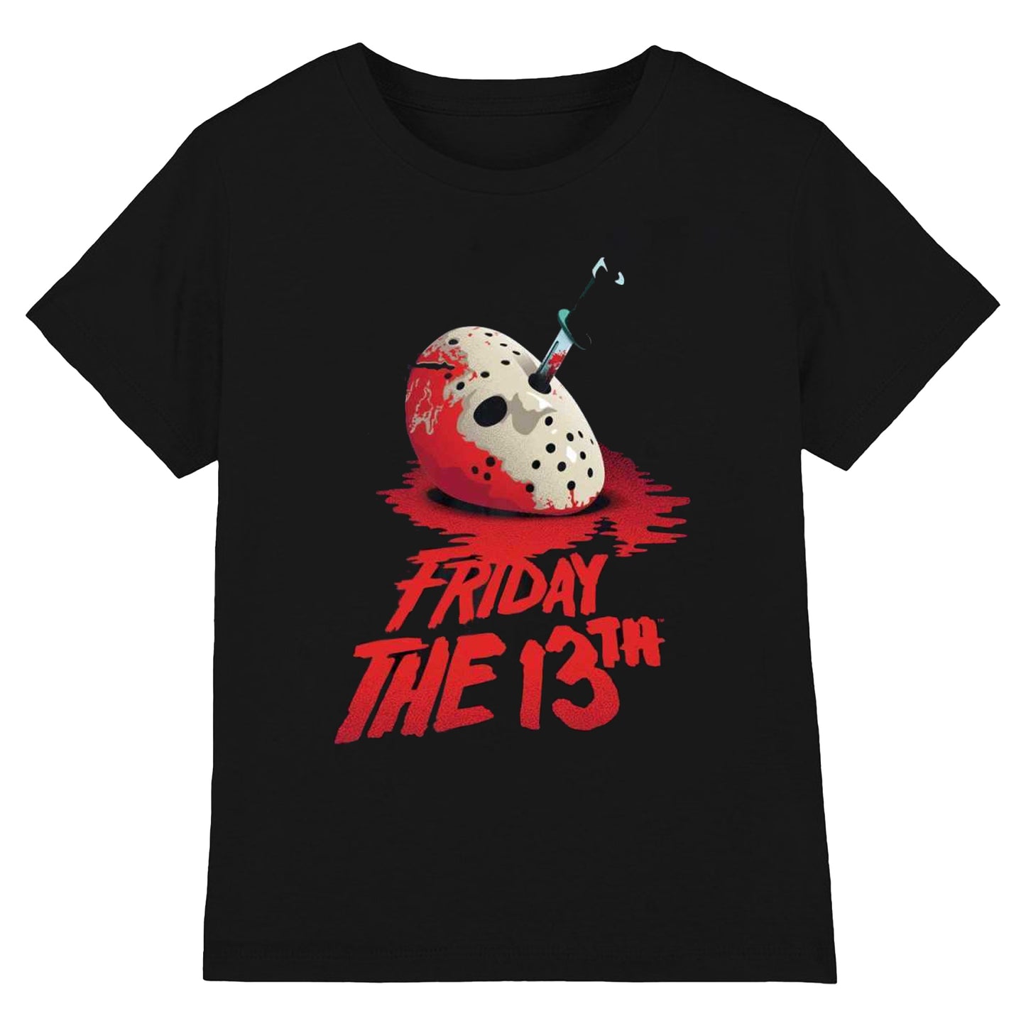 Black - Front - Friday The 13th Unisex Adult Classic Mask T-Shirt