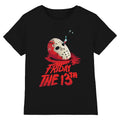 Black - Front - Friday The 13th Unisex Adult Classic Mask T-Shirt
