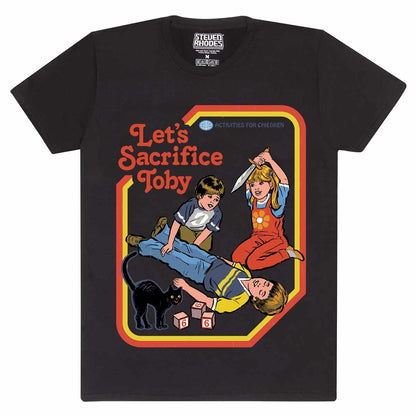Black - Front - Steven Rhodes Unisex Adult Lets Sacrifice Toby T-Shirt