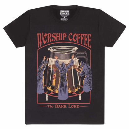 Black - Front - Steven Rhodes Unisex Adult Worship Coffee T-Shirt