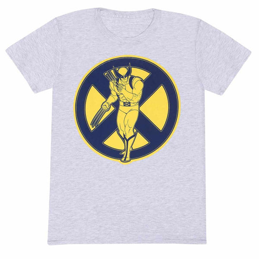 Heather Grey - Front - X-Men Unisex Adult ´97 Wolverine T-Shirt