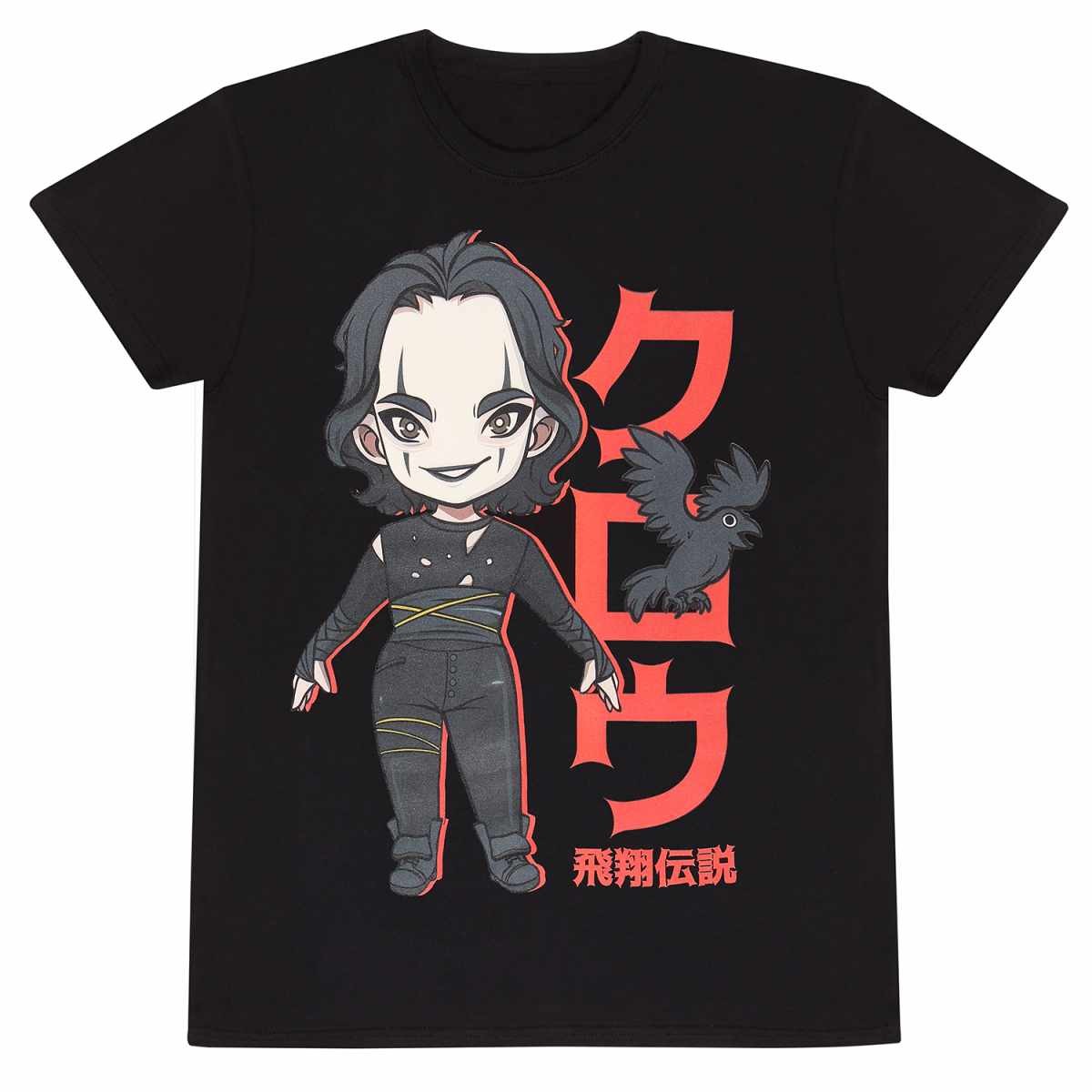 Black - Front - The Crow Unisex Adult Anime T-Shirt
