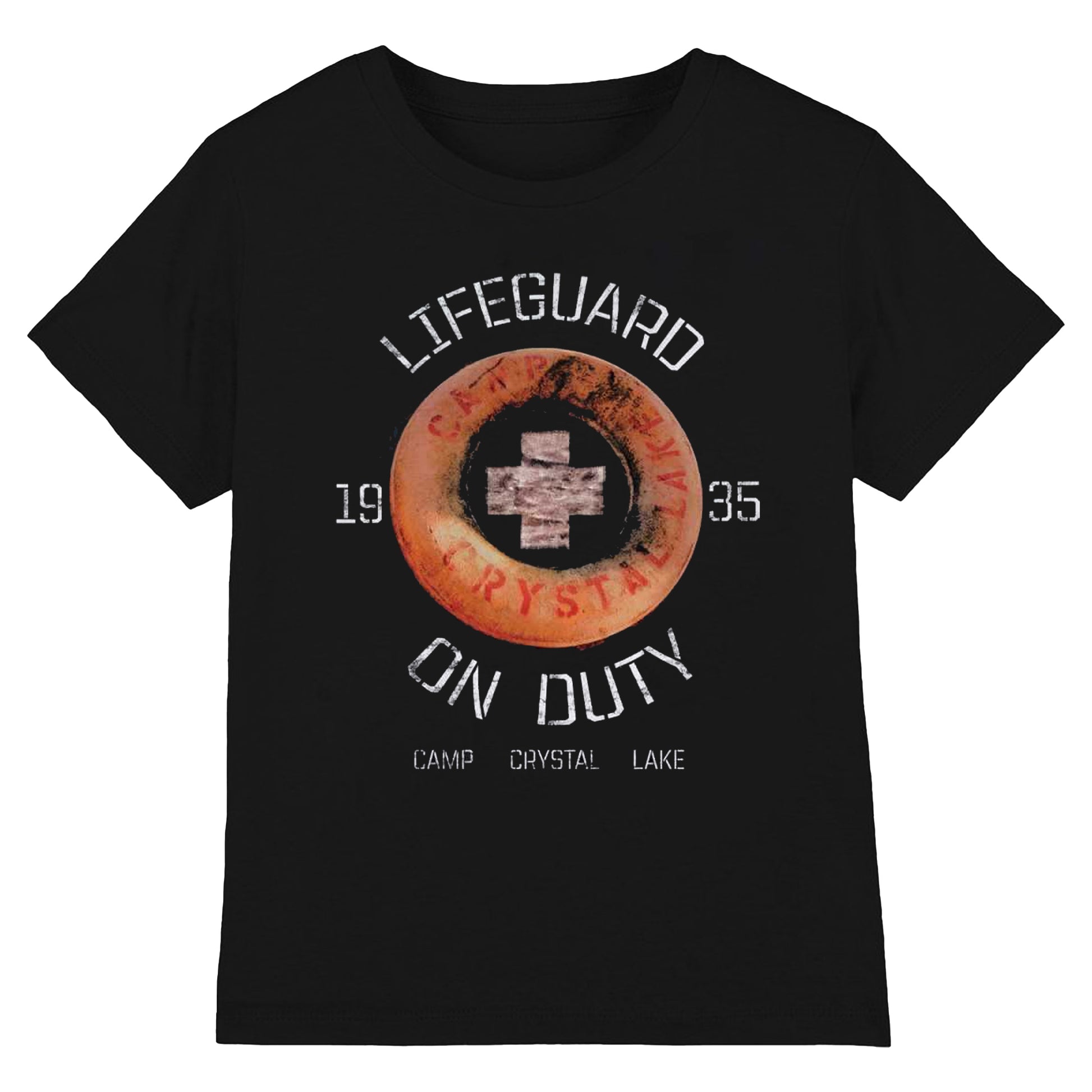 Black - Front - Friday The 13th Unisex Adult Crystal Lake Lifeguard T-Shirt