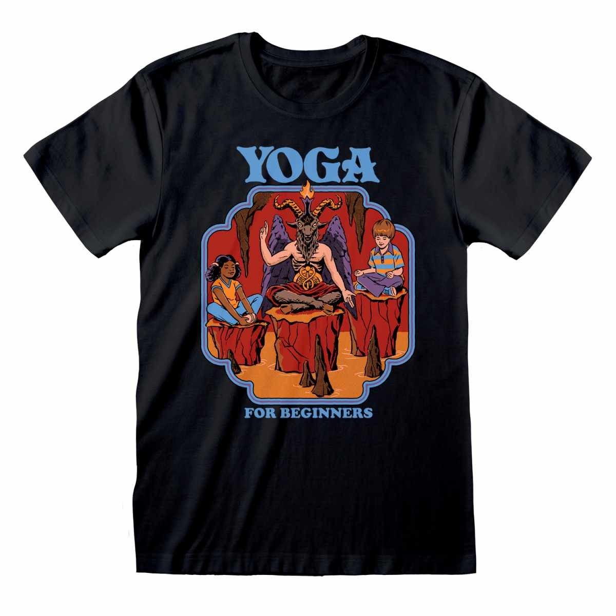 Black - Front - Steven Rhodes Unisex Adult Yoga For Beginners T-Shirt
