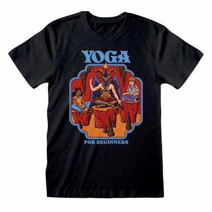 Black - Front - Steven Rhodes Unisex Adult Yoga For Beginners T-Shirt
