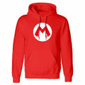 Red - Front - Super Mario Unisex Adult Badge Hoodie