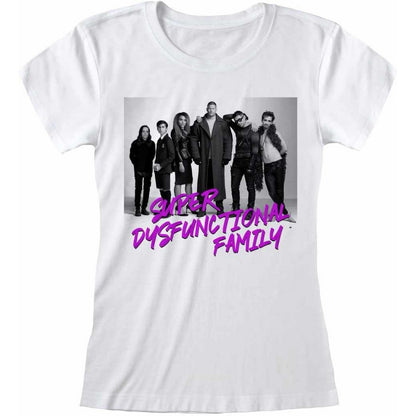 White - Front - The Umbrella Academy Womens-Ladies Photograph Fitted T-Shirt