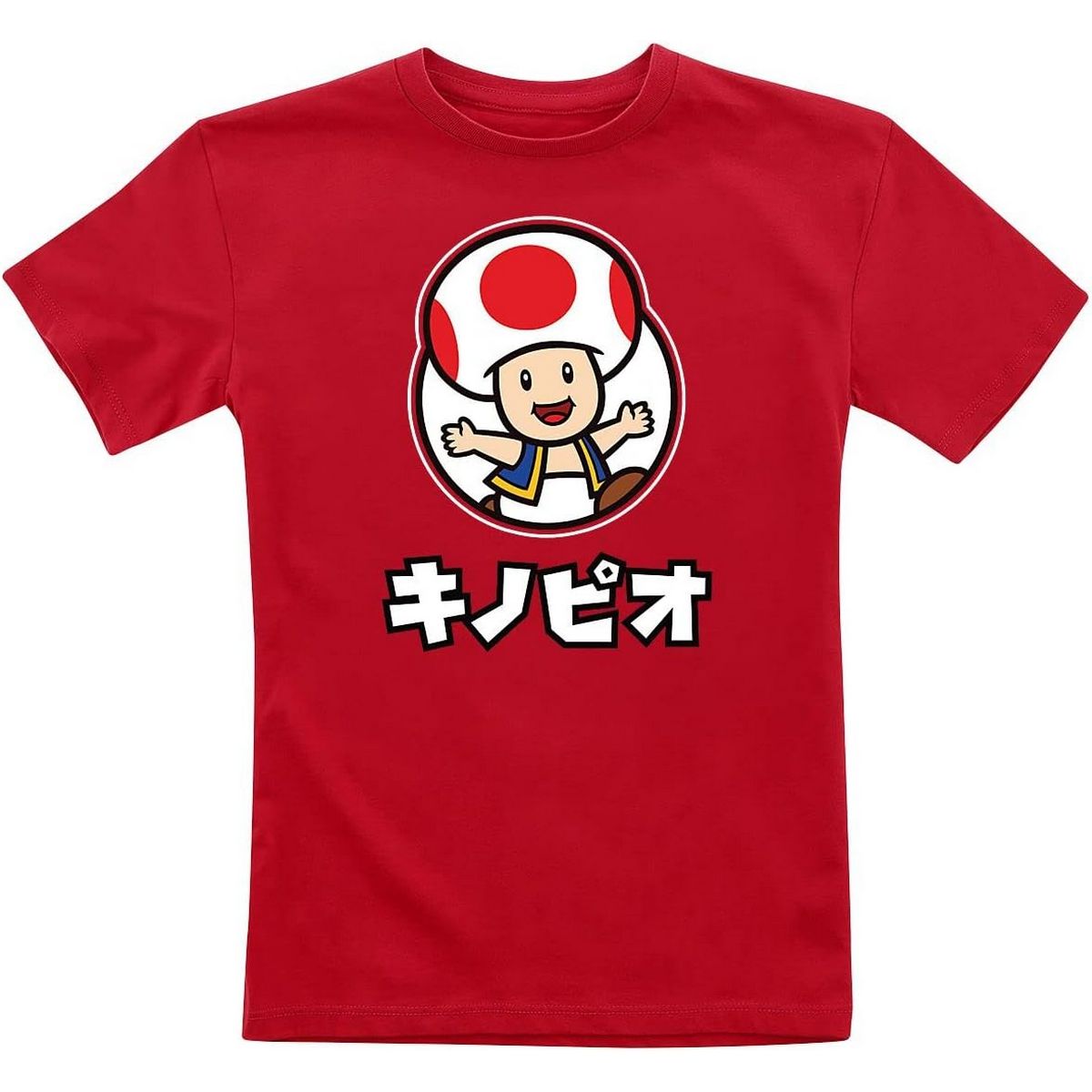 Red - Front - Super Mario Unisex Adult Toad T-Shirt