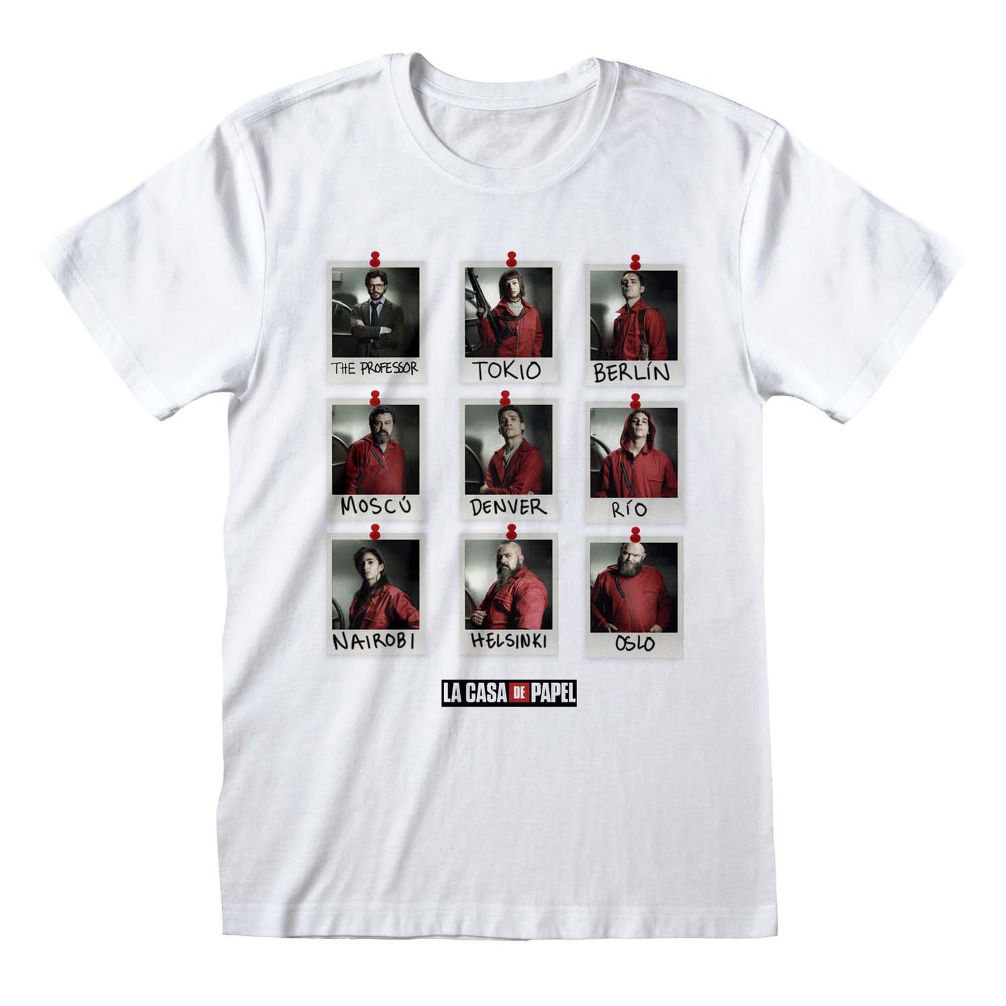 White - Front - Money Heist Unisex Adult Mask T-Shirt