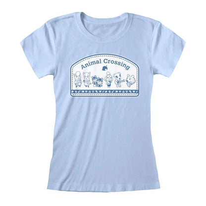Sky Blue - Front - Animal Crossing Womens-Ladies Timmy & Tommy Fitted T-Shirt