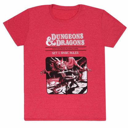 Red - Front - Dungeons & Dragons Unisex Adult Dragon Slayer T-Shirt