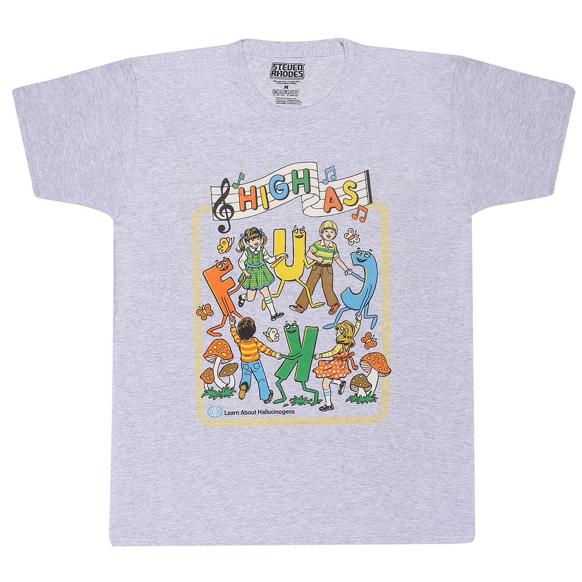 Heather Grey - Front - Steven Rhodes Unisex Adult Hi As F T-Shirt