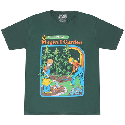 Green - Front - Steven Rhodes Unisex Adult Let´s Plant A Magical Garden T-Shirt