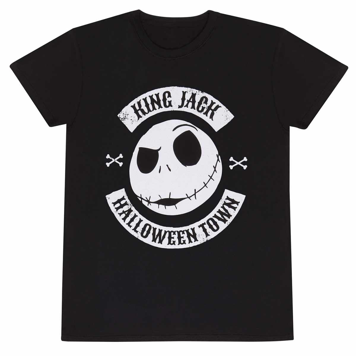 Black - Front - The Nightmare Before Christmas Womens-Ladies Jack Skellington Crest Fitted T-Shirt