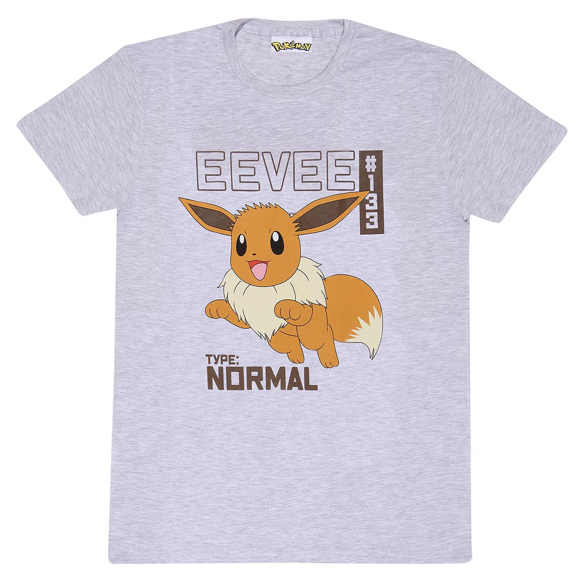 Heather Grey - Front - Pokemon Unisex Adult Eevee T-Shirt