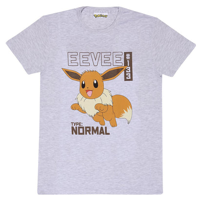 Heather Grey - Front - Pokemon Unisex Adult Eevee T-Shirt