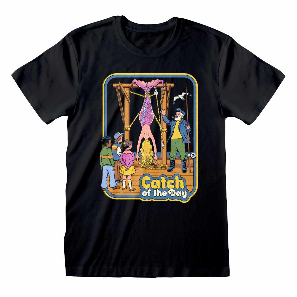 Black - Front - Steven Rhodes Unisex Adult Catch Of The Day T-Shirt