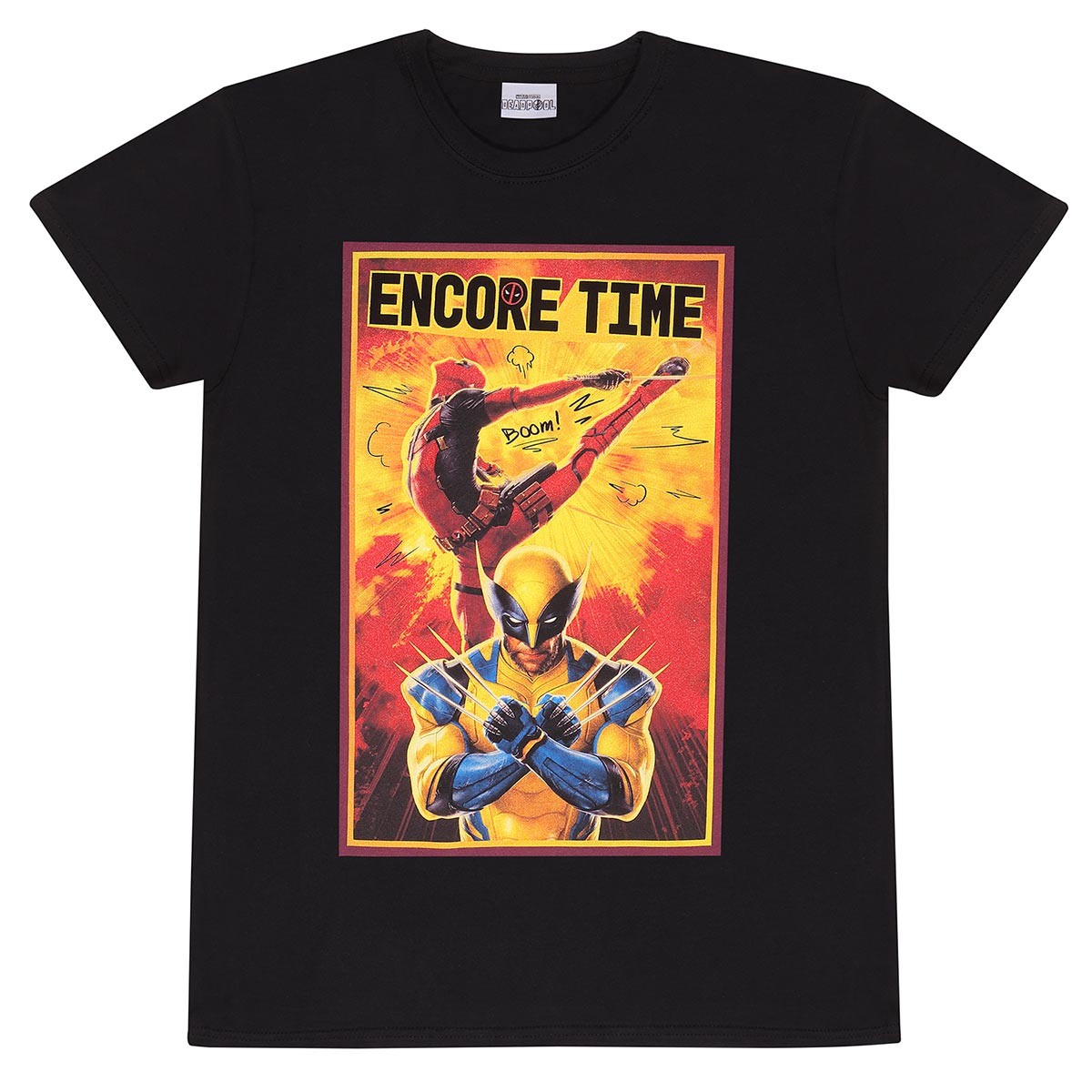 Black - Front - Deadpool & Wolverine Unisex Adult Encore Time T-Shirt